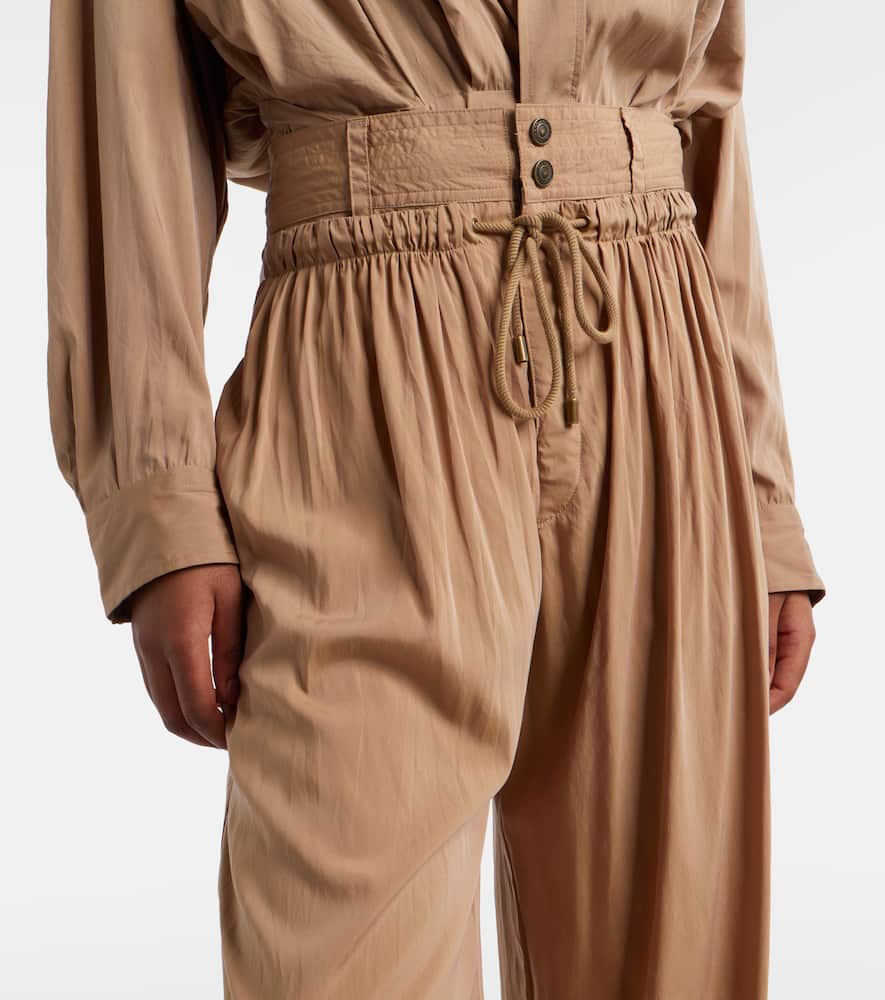 Inaya layered wide-leg pants