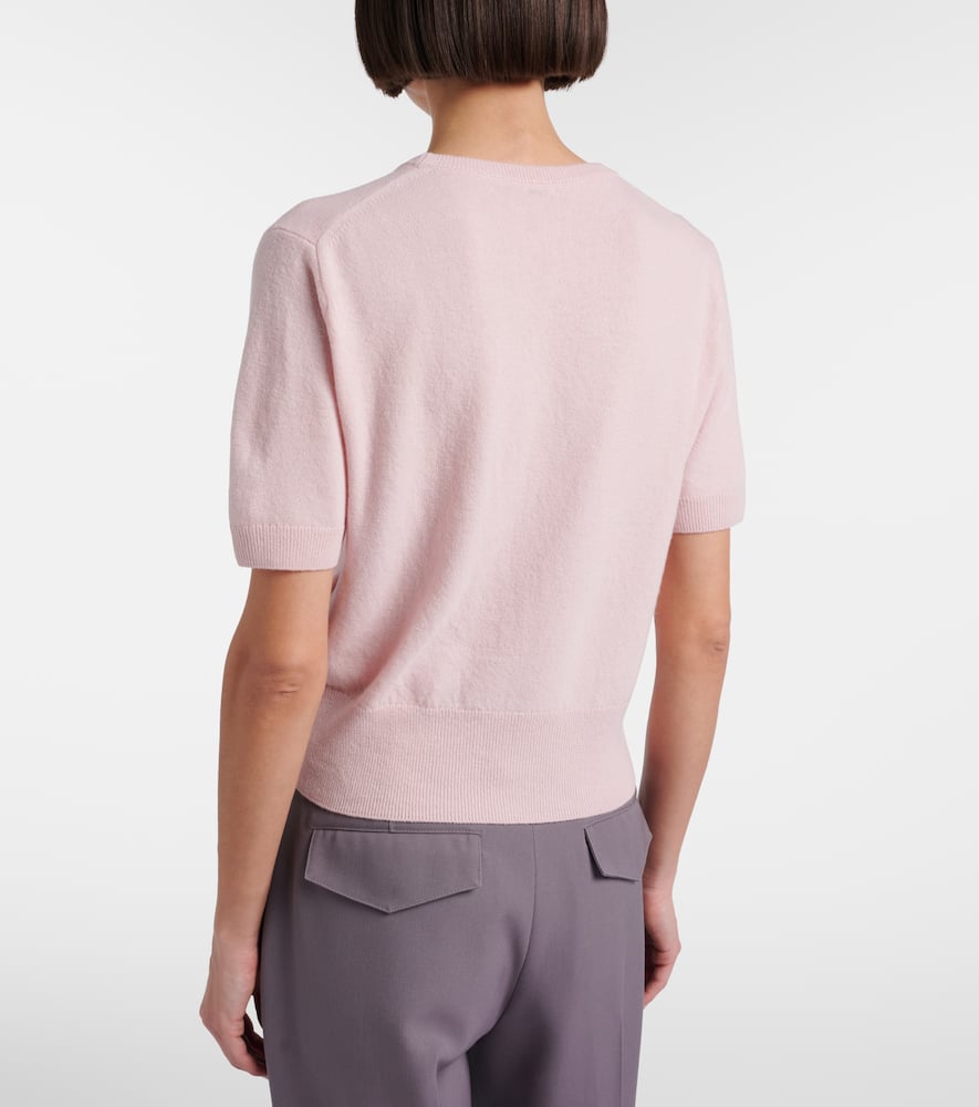 Cropped wool and cashmere sweater