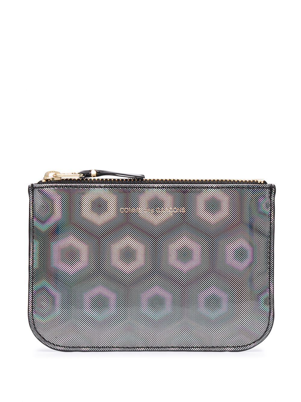 Geometric zipped wallet - Black