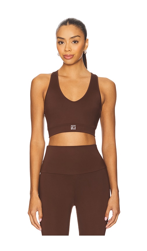 Port de Bras Emma Sports Bra in Chocolate. - XL also in L, M