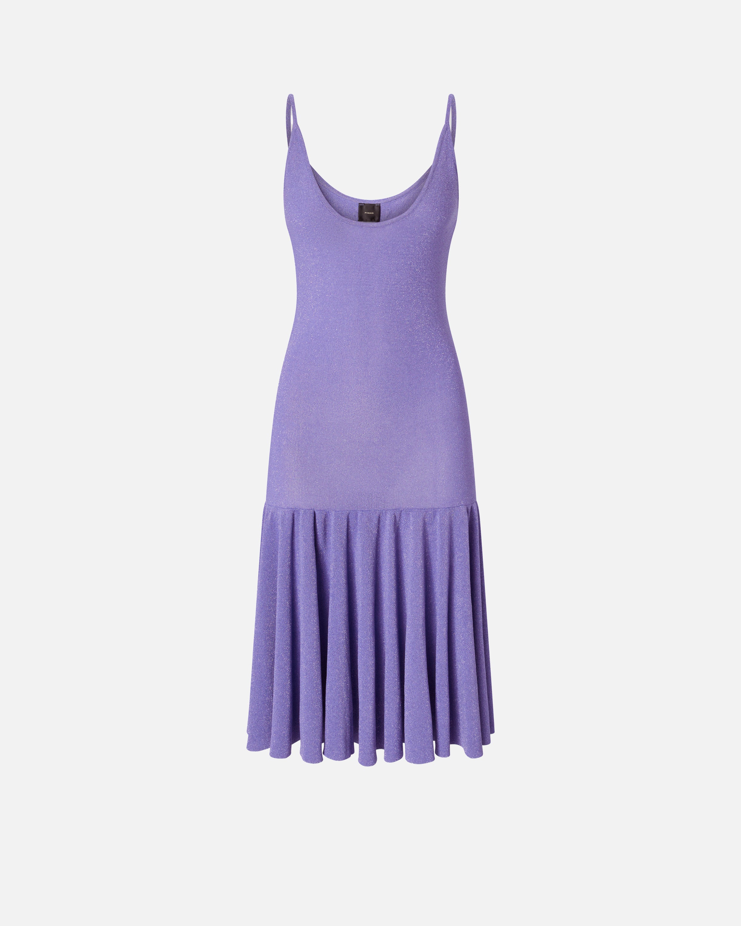 Mini dress with shoulder straps and pleats - L