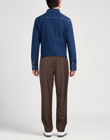 Man Pants Chocolate brown Size 31 Wool, Polyester