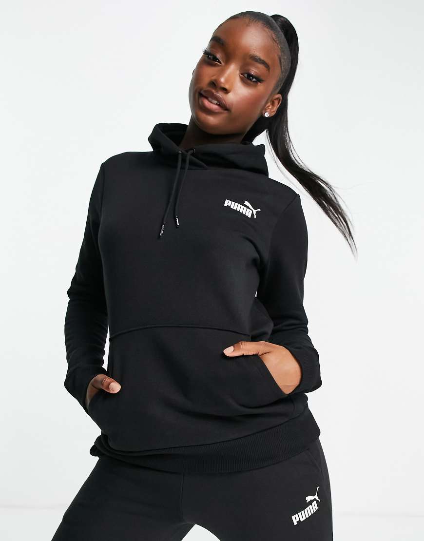 Essentials small logo hoodie in black