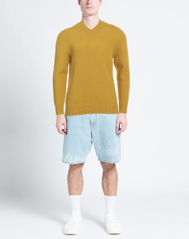 Alpha Studio Man Sweater Marigold Size 40 Wool