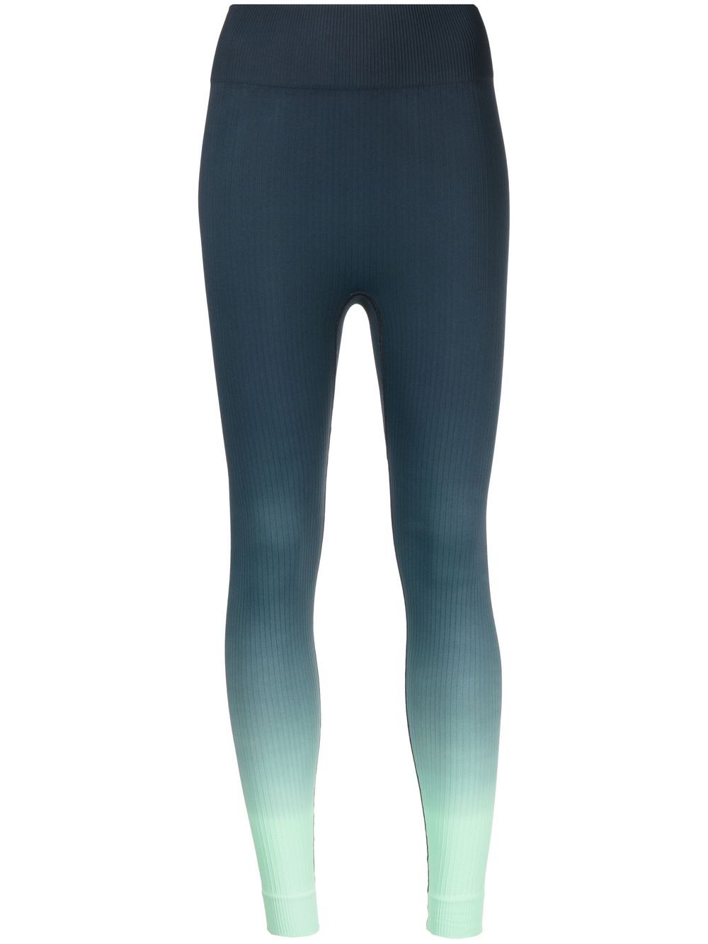 Seamless gradient-effect leggings - Blue