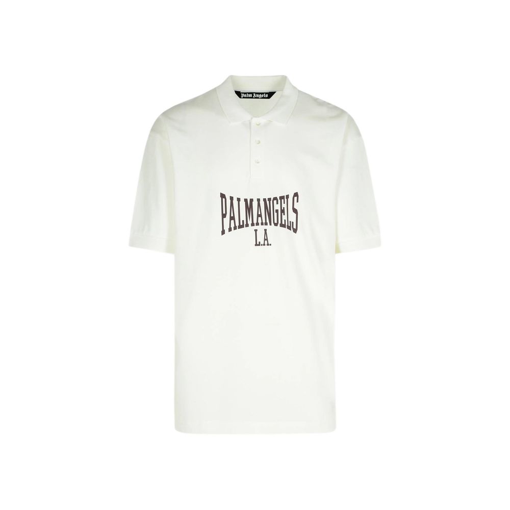 Logo-Print Cotton Polo Shirt — White