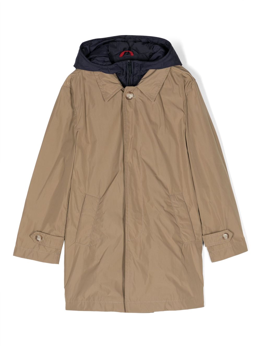 Hooded padded parka coat - Neutrals