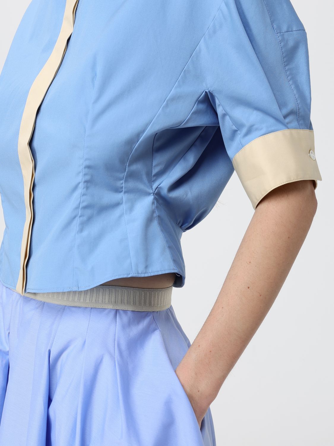 Shirt Woman color Gnawed Blue