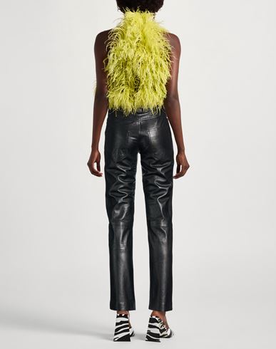 Woman Pants Black Size 2 Lambskin