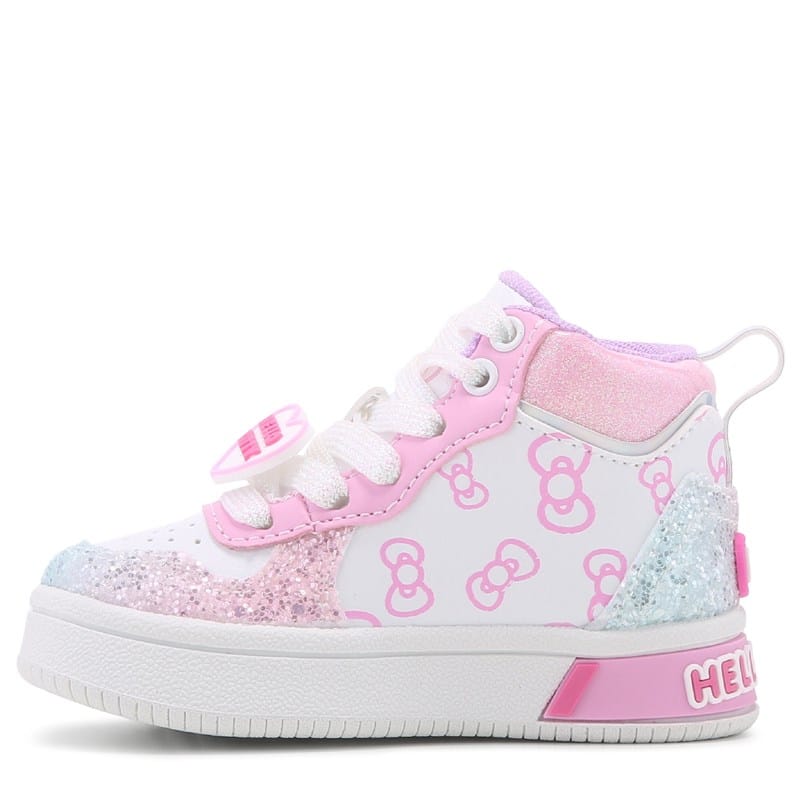 Kids' Hi Top Sneaker Toddler Shoes (Pink Glitter Multi)