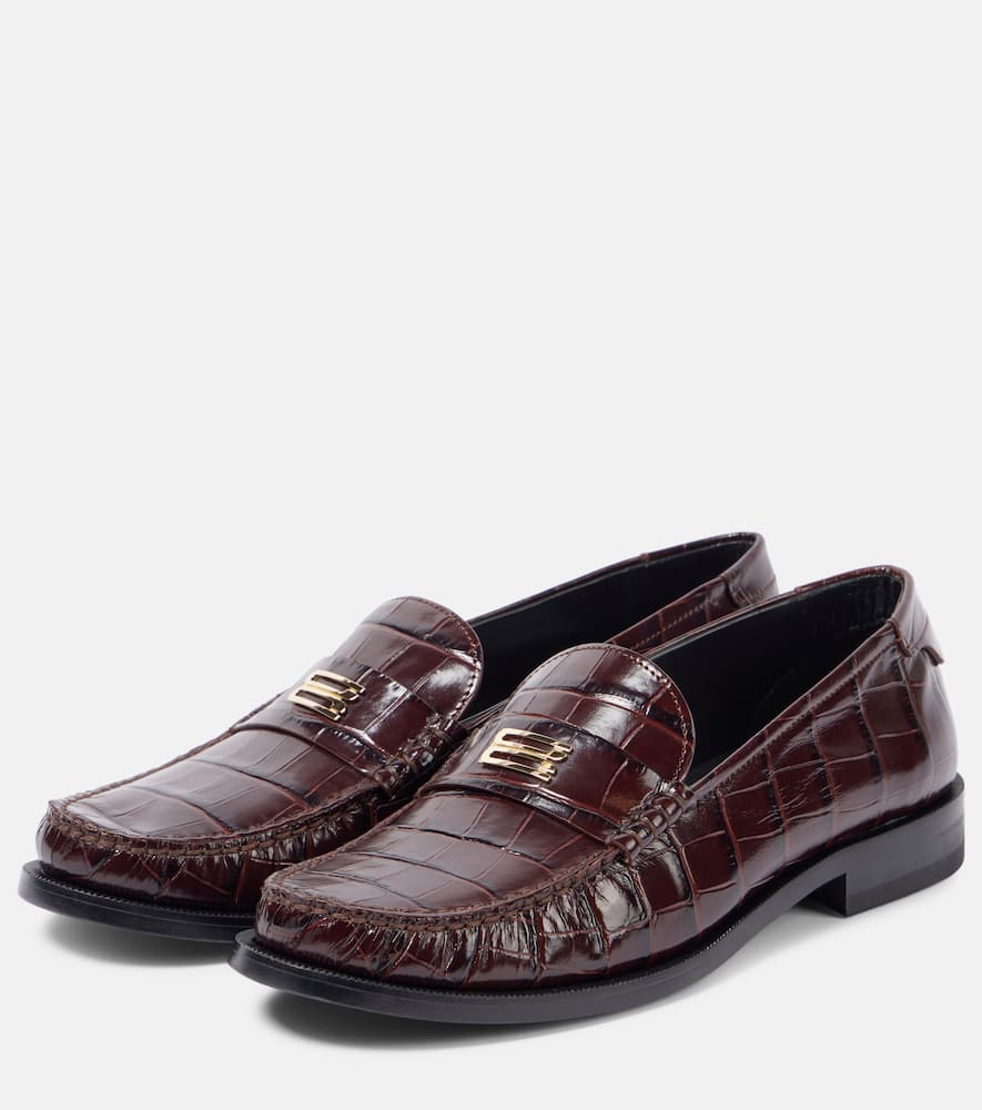 Victoria Beckham Croc-effect leather loafers