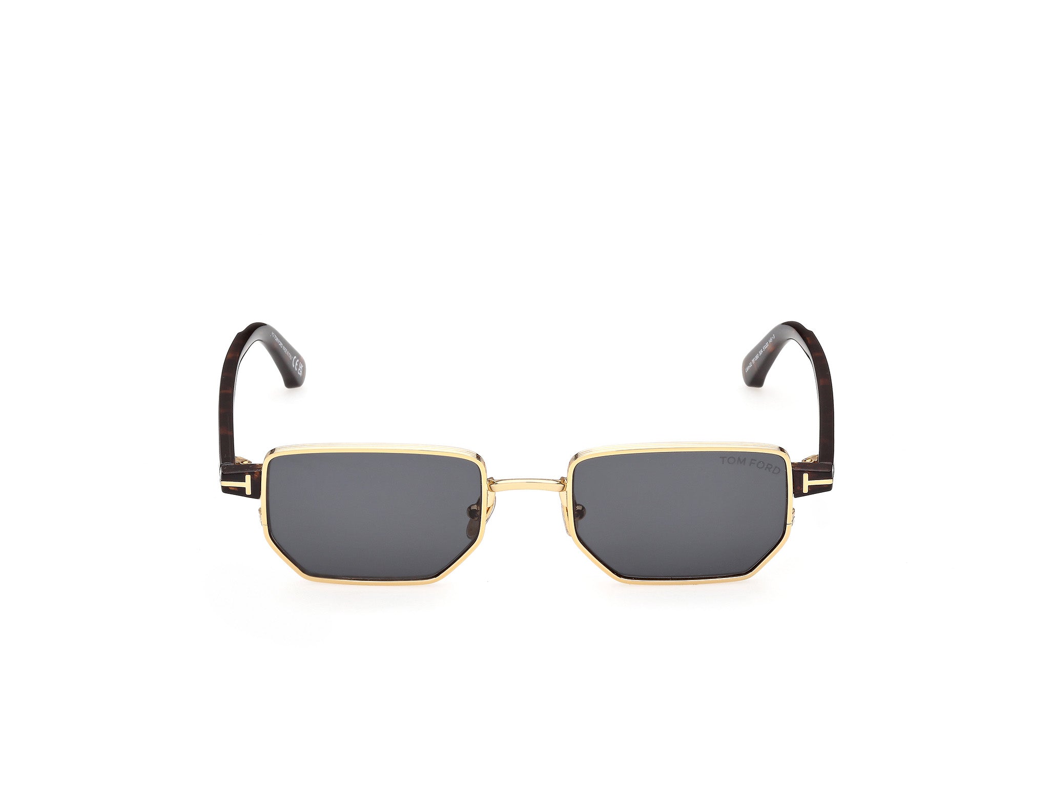 TOM FORD Man TOM FORD FT1360 LIAM-02 30A Sunglasses Metal Gold Smoke Squared Norma