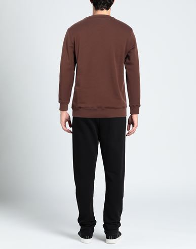 Man Sweatshirt Chocolate brown Size M Cotton, Polyester