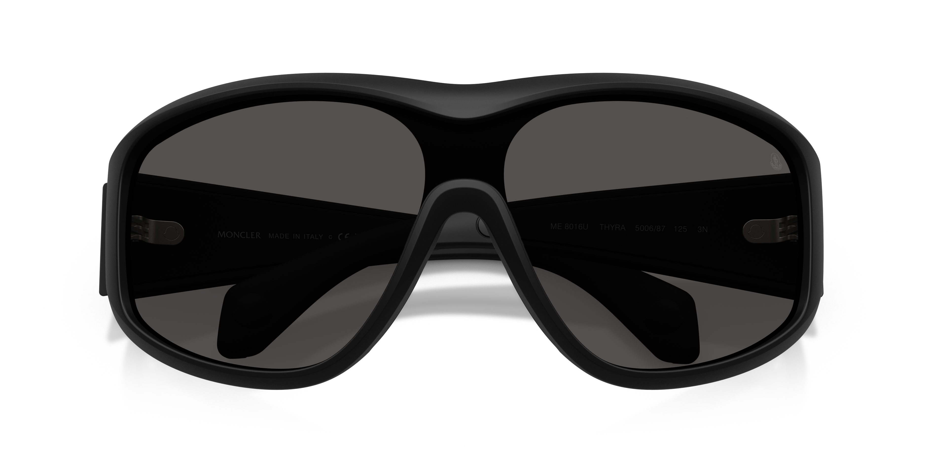 Moncler Unisex Moncler ME8016U THYRA 500687 Gafas de sol Inyectado Negro Gris Redonda Norma