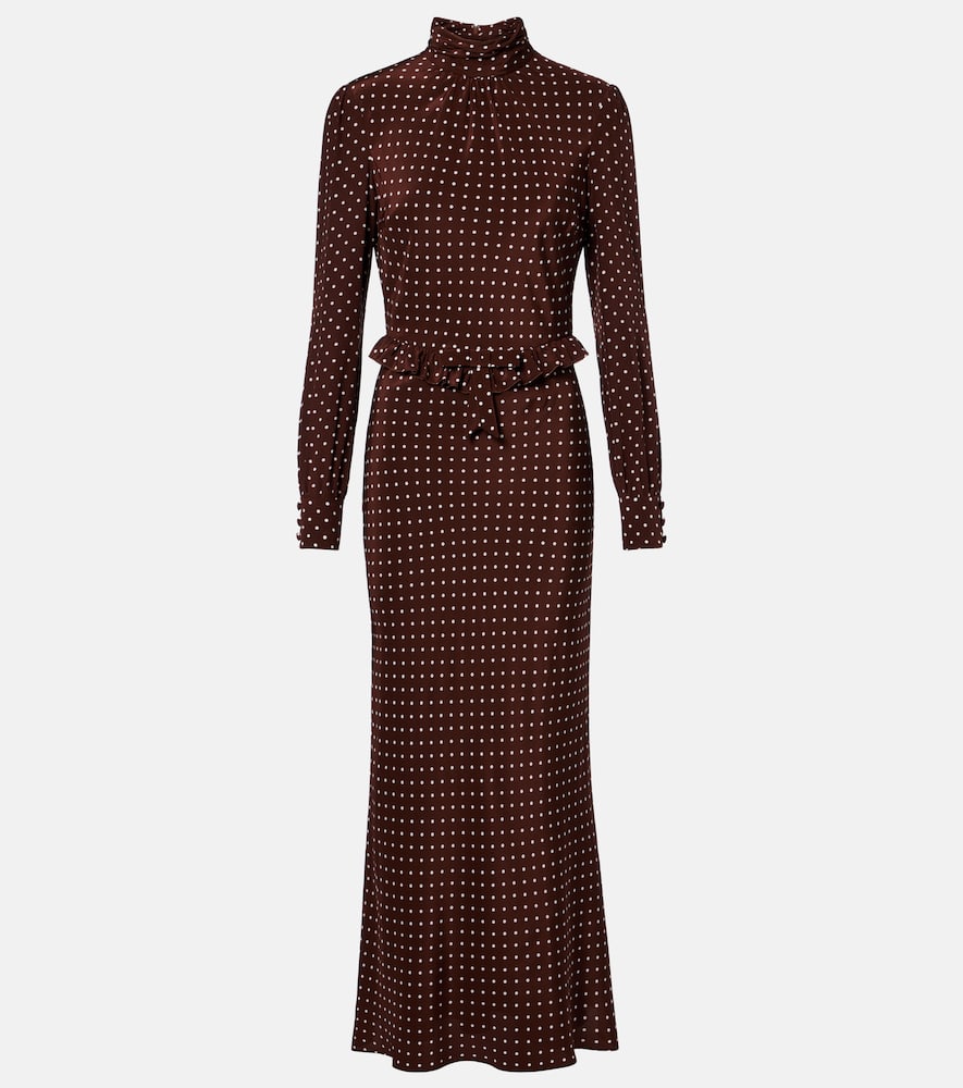 Polka-dot midi dress