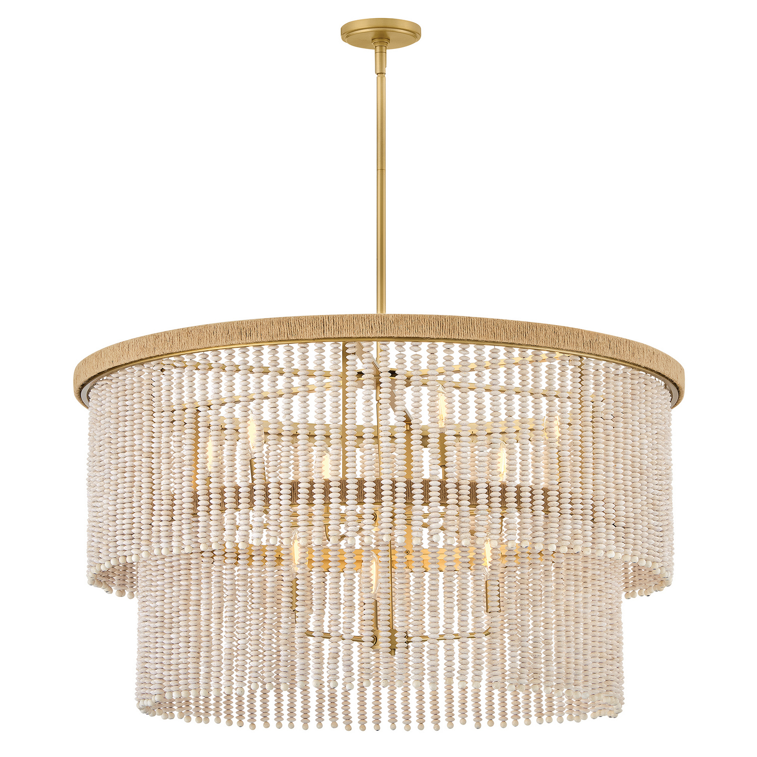 Lacquered Brass LED Chandelier from the Indra Collection