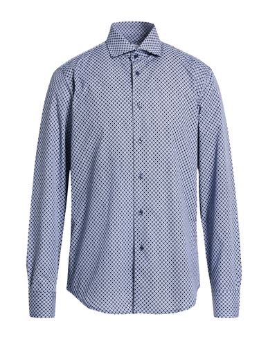 Man Shirt Midnight blue Size 17 Cotton