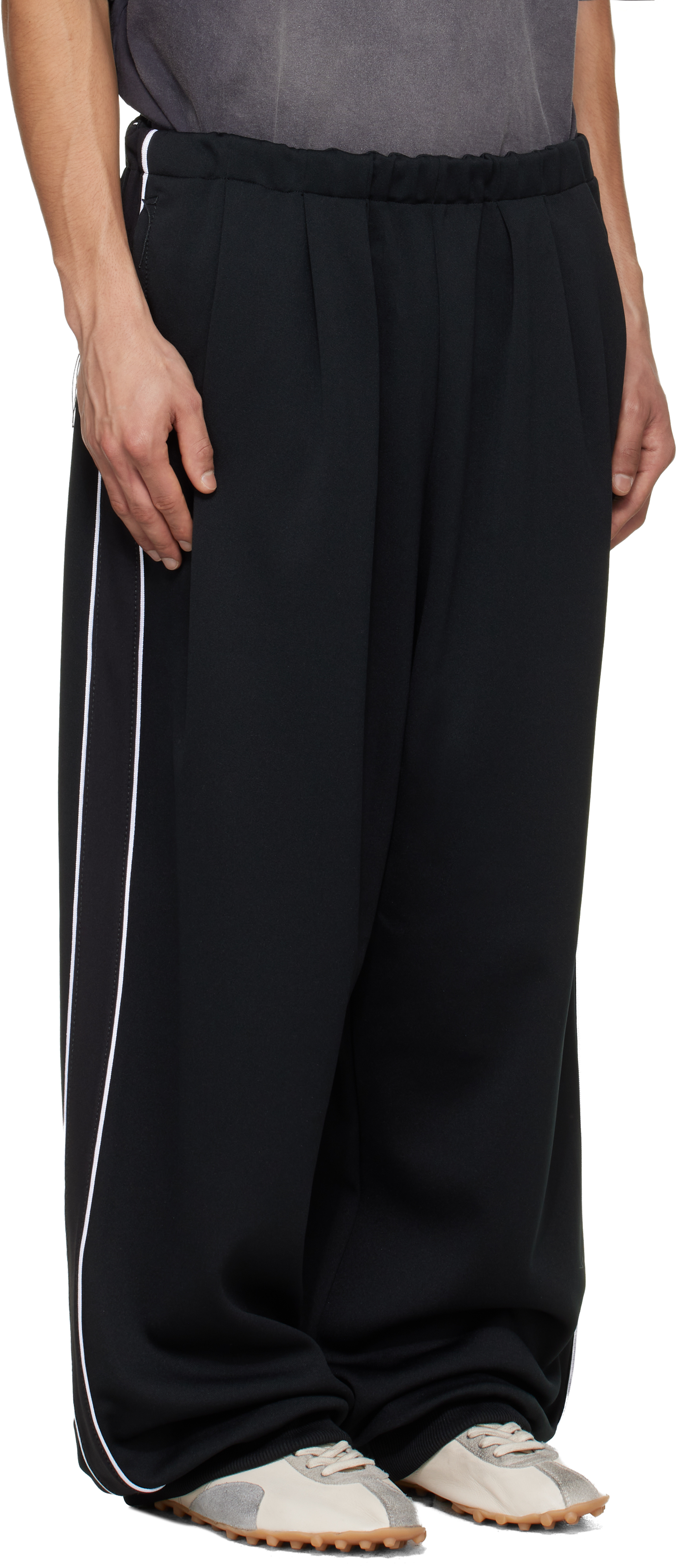 Black Amateur Sewn Like Track Pants