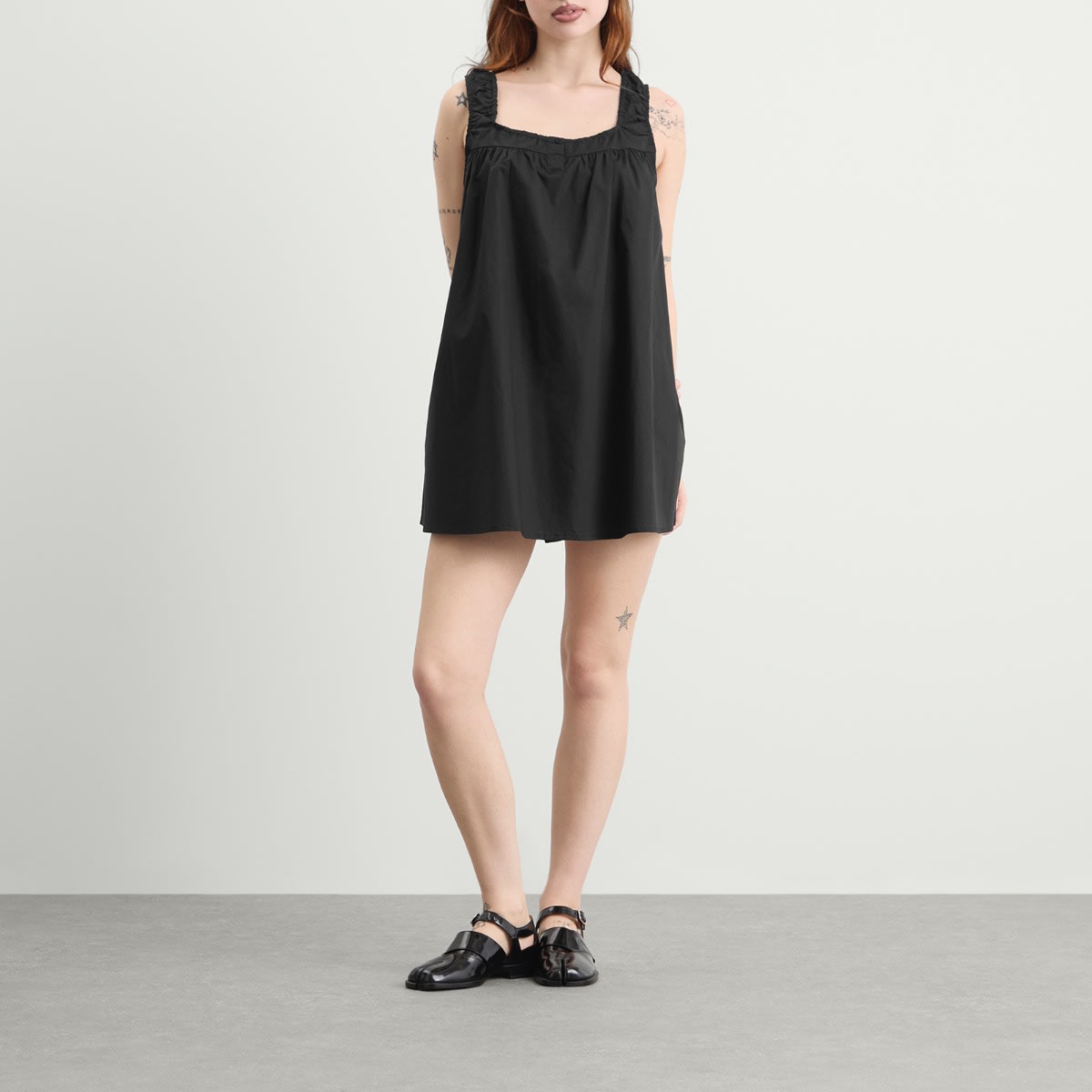 Women's Yoke Mini Dress Black
