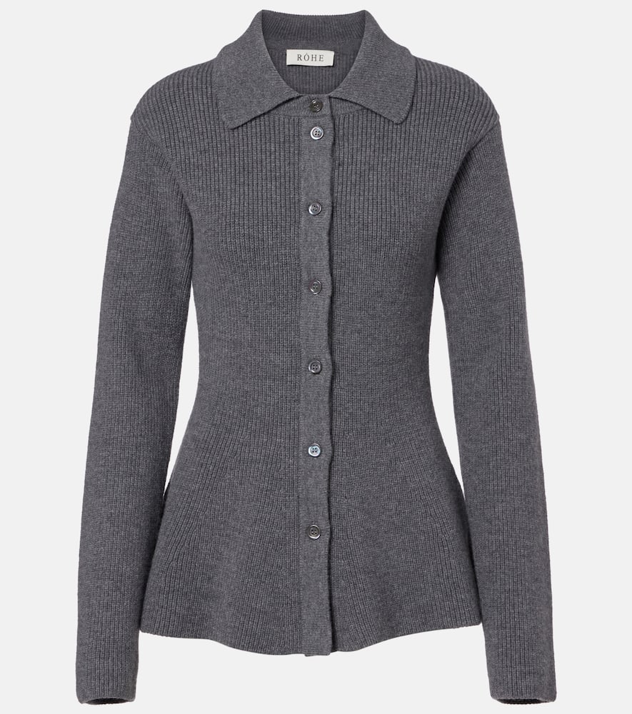 Róhe Ribbed-knit wool and cashmere cardigan