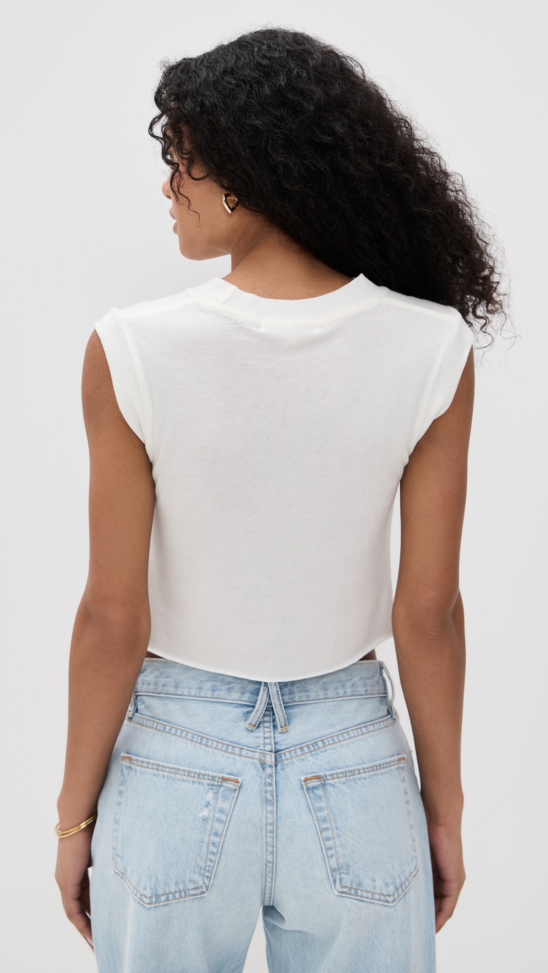 Cropped Muscle Tank Ivory