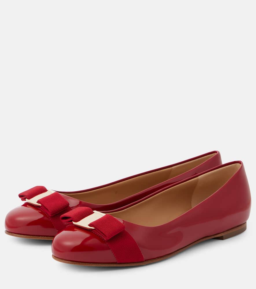 Ferragamo Varina patent leather ballet flats