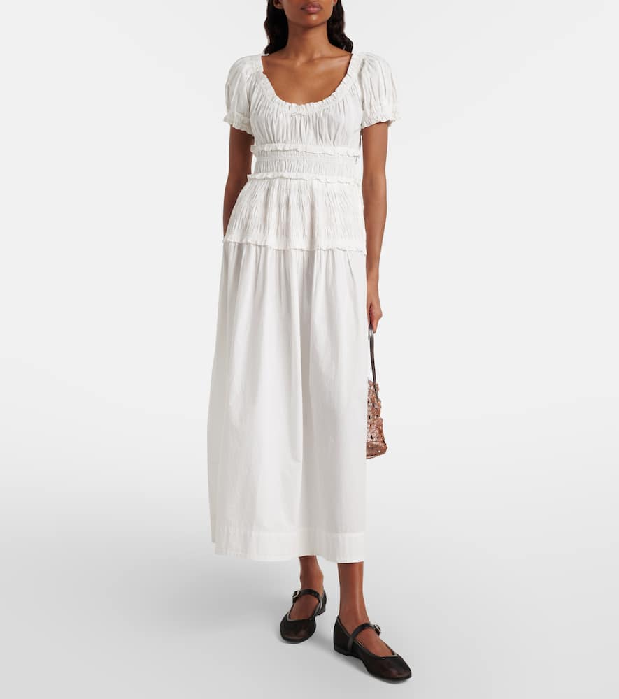 Dôen Leanne cotton poplin midi dress
