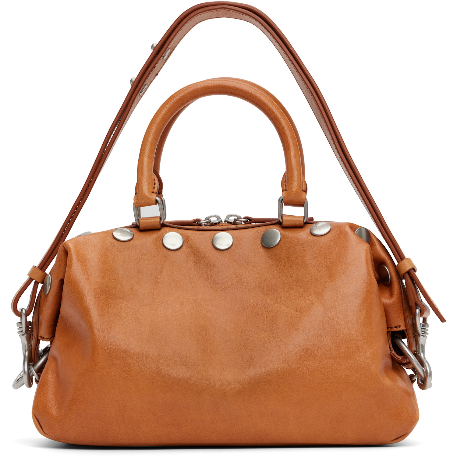 Brown Dumpling Stud Mini Bag