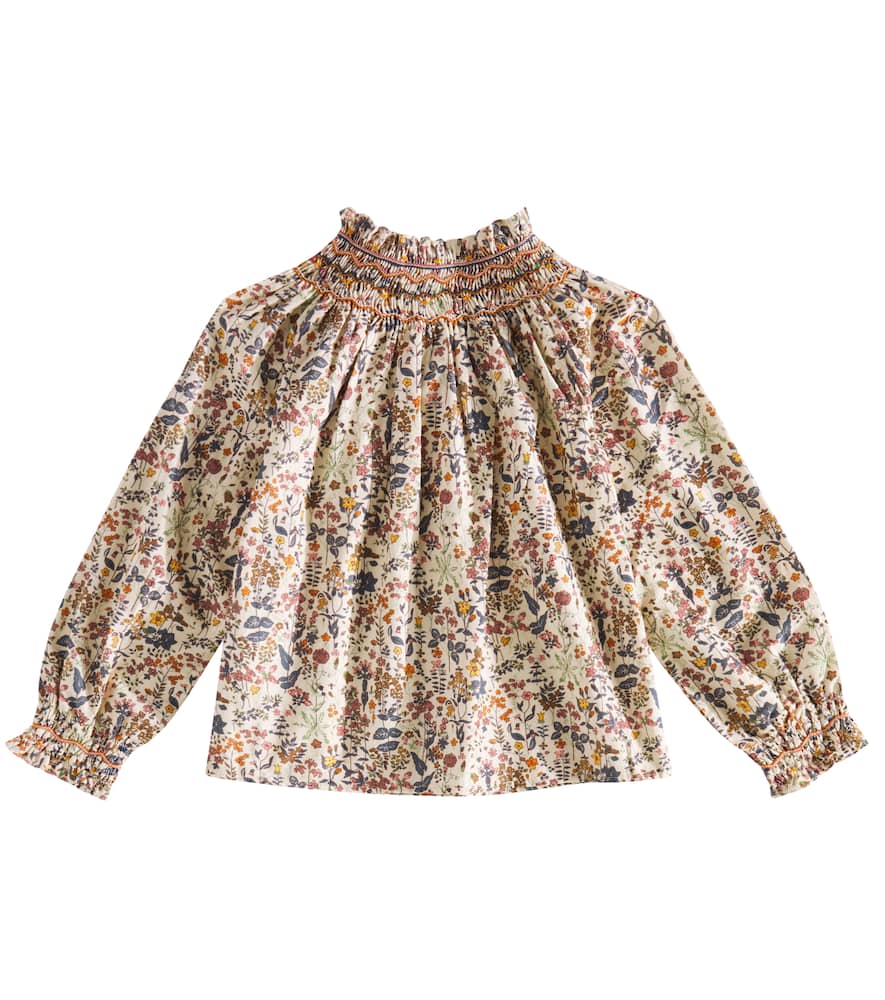 Bonpoint Gwyneth floral cotton corduroy dress