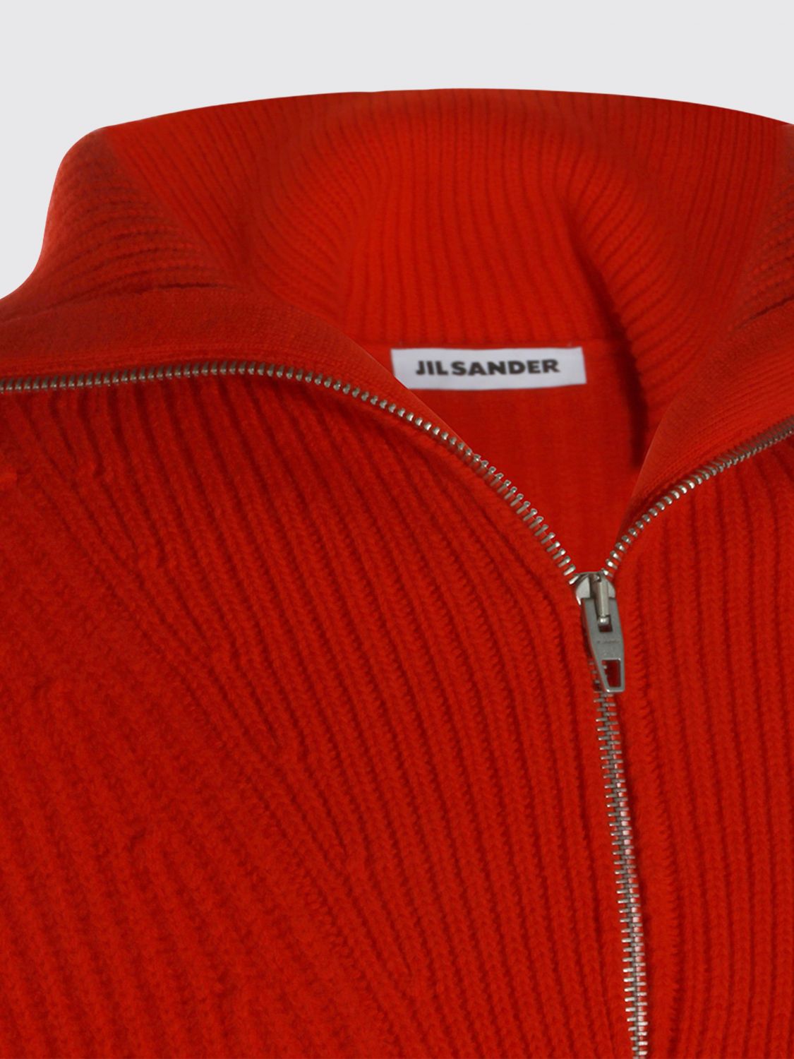 High Neck Half-Zip Jumper in Pure Wool
