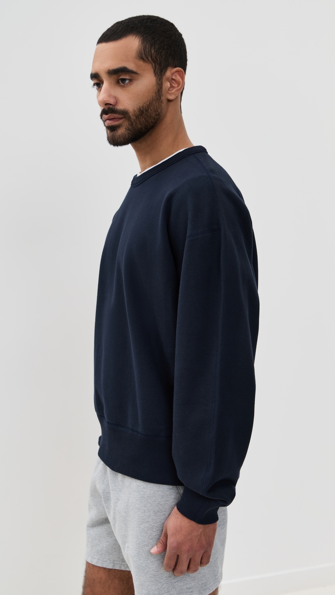 Reigning Champ Midweight Terry Relaxed Crewneck Navy
