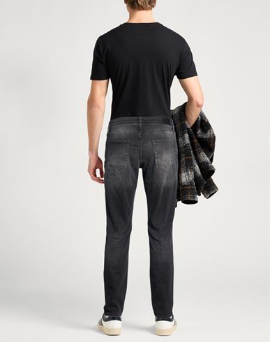 Man Jeans Black Size 31 Cotton, Elastane