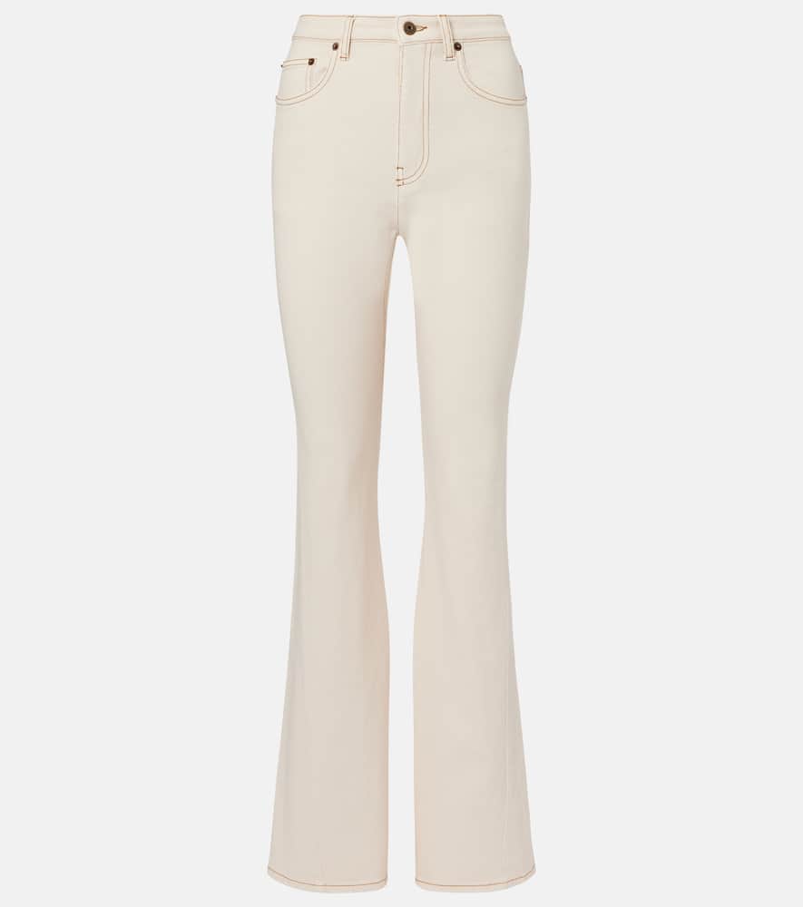 Embroidered flared jeans
