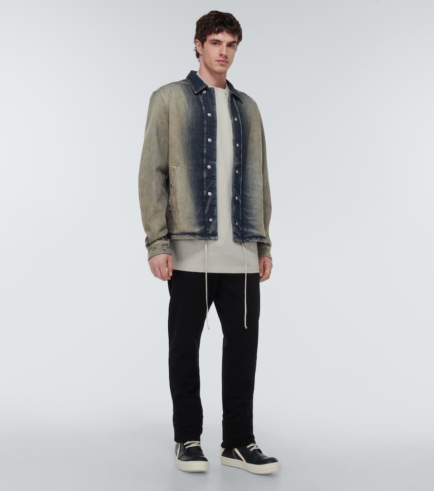 Faded denim shirt jacket