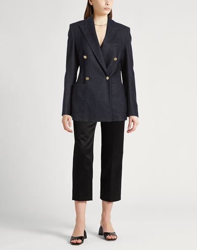 Woman Blazer Navy Size 2 Wool, Cotton, Cashmere, Elastane