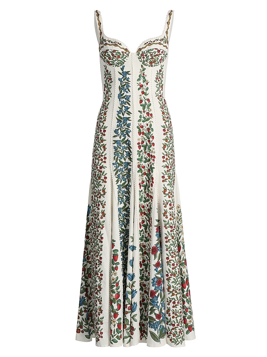 Women's Fruit Beauty Floral A-Line Maxi Dress - Off White