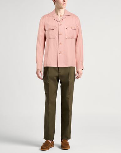 Man Shirt Antique rose Size 40 Linen