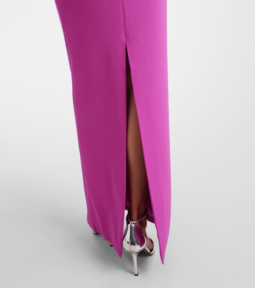Solace London Vera caped satin gown