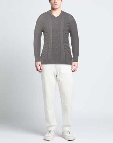 Man Sweater Grey Size 38 Cotton