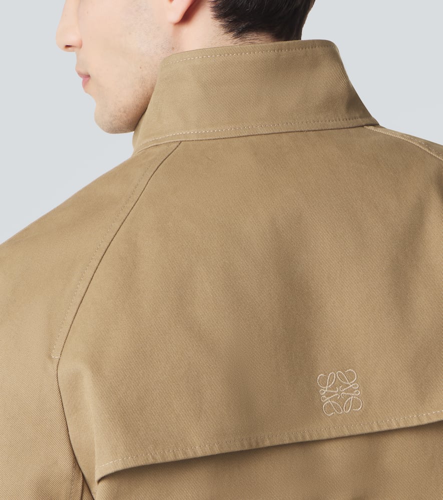 Layered cotton gabardine jacket