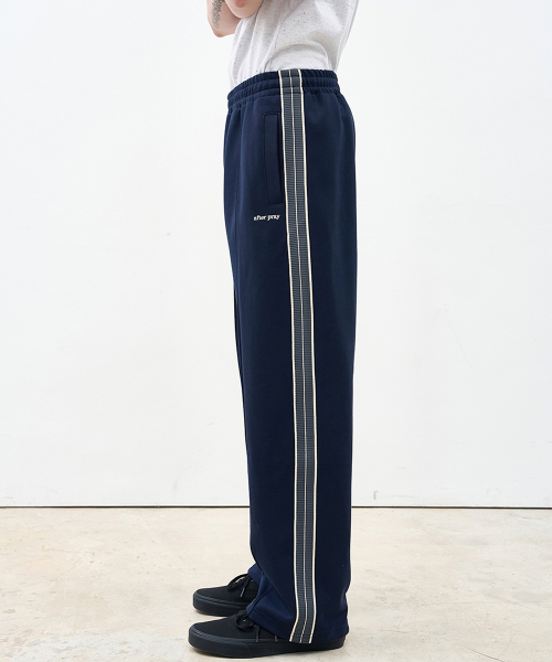 Jacquard Jersey Track Pants Navy
