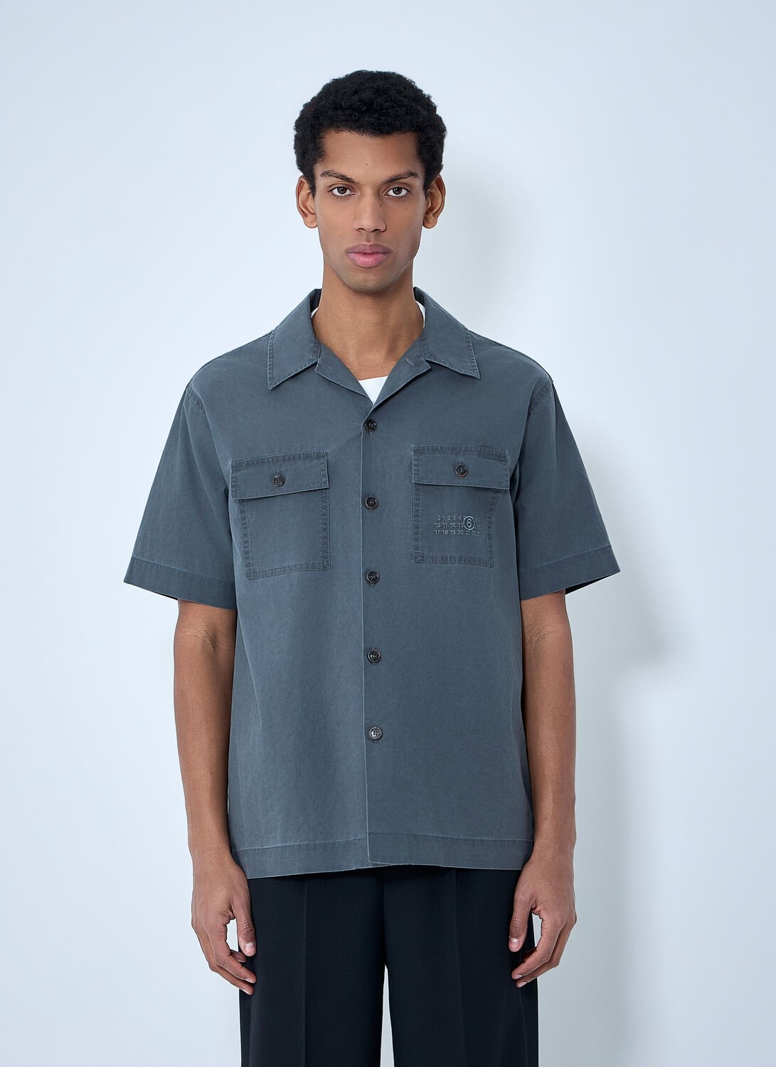 Button-down Utility Shirt - Man Shirts Grey It