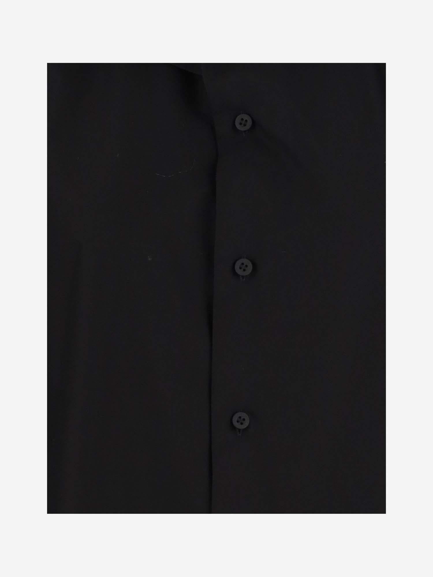 Cotton Chemisier Dress — Black
