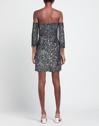 Woman Mini dress Grey Size M Polyester, Elastane