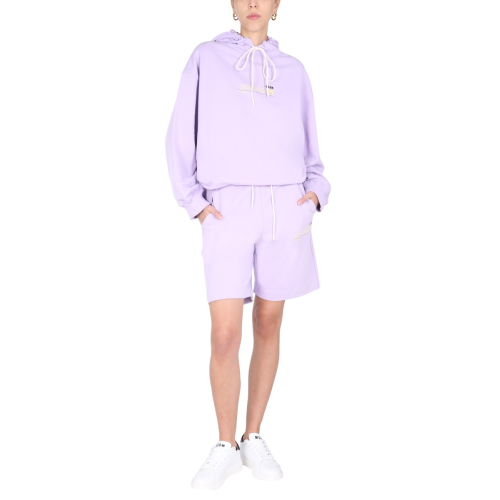 Logo patch track shorts