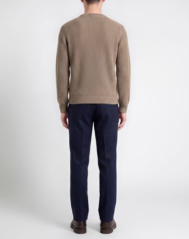 Man Sweater Taupe Size S Merino Wool, Acrylic