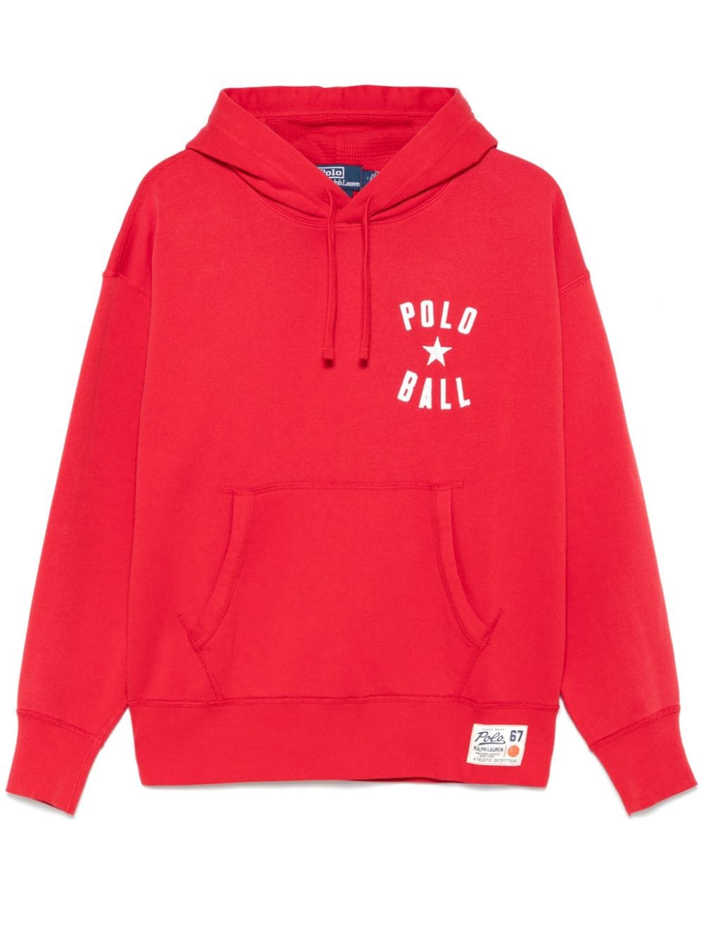 Logo-appliqué hoodie - Red