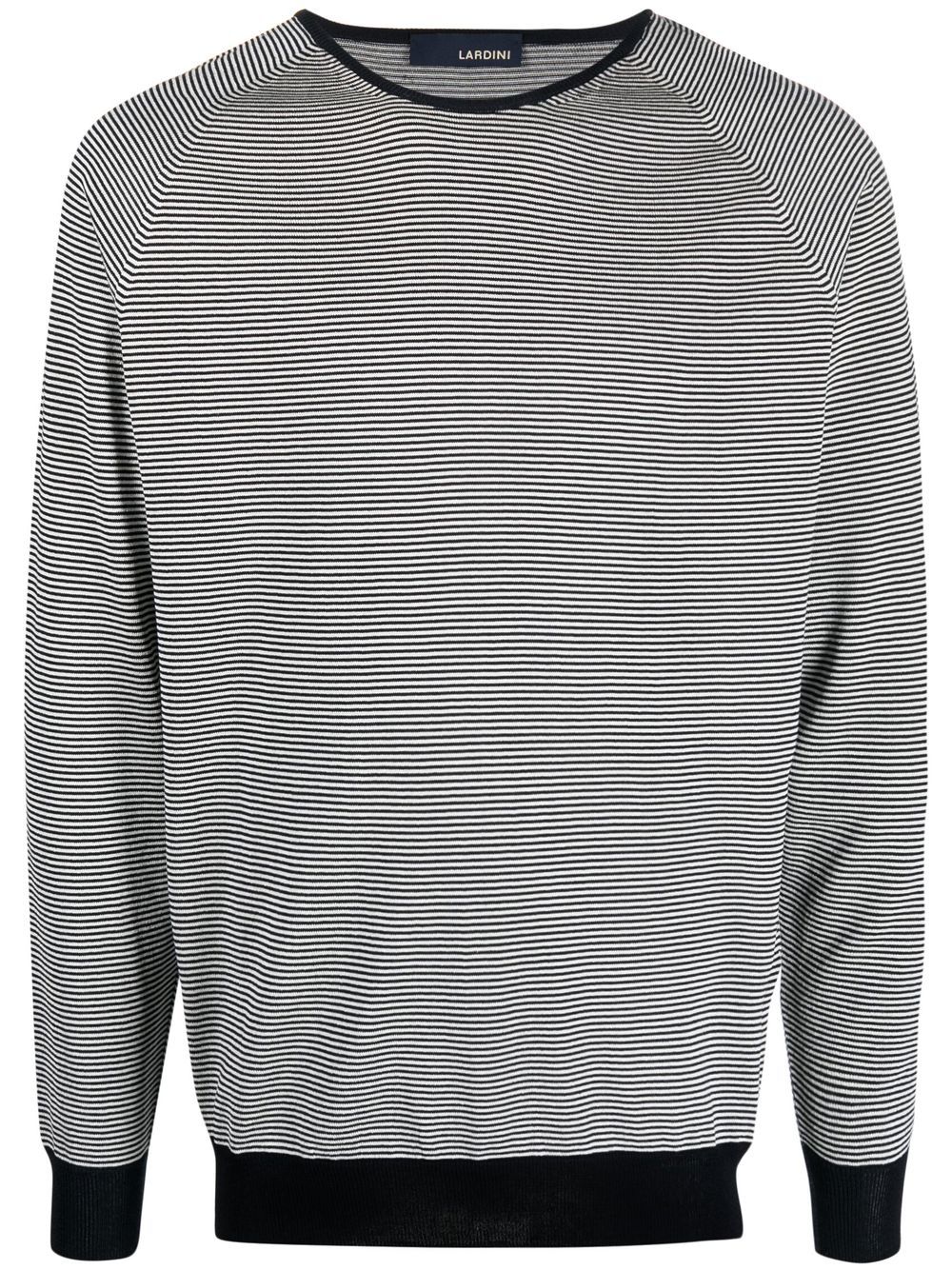 Striped contrast-trim sweatshirt - Black