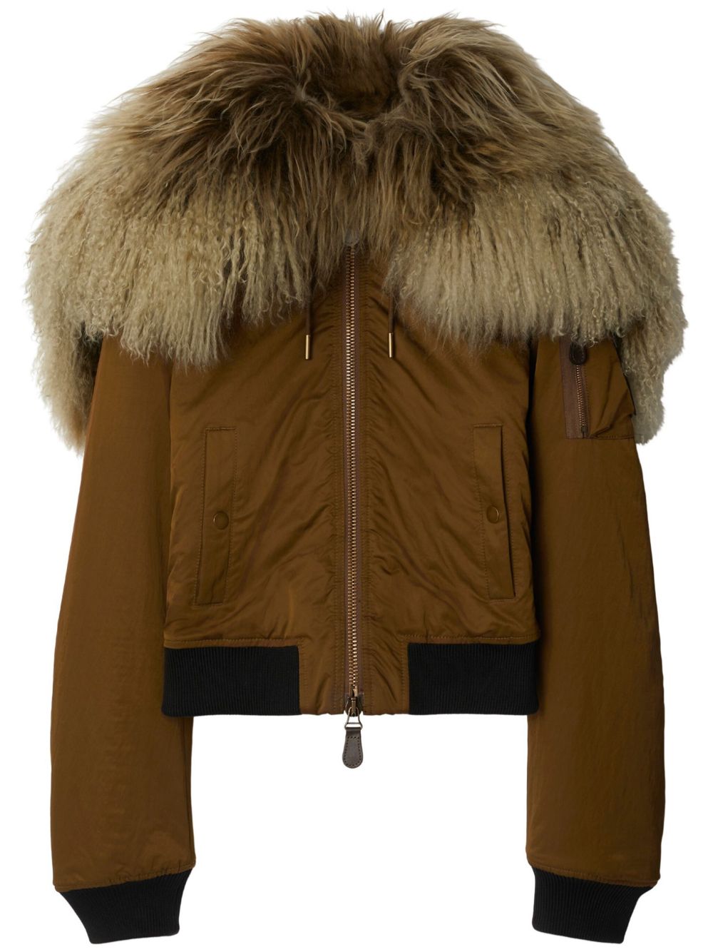 Padded bomber jacket - Brown