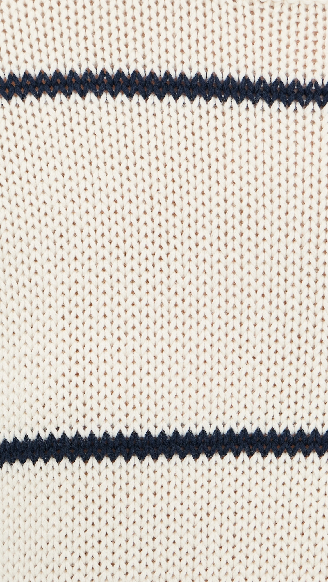 The Tatum Pullover Cream/Navy Ministripe